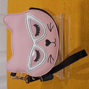 Betsey Johnson Luv Betsey Cool Cat Wristlet/Coin Purse NWOT